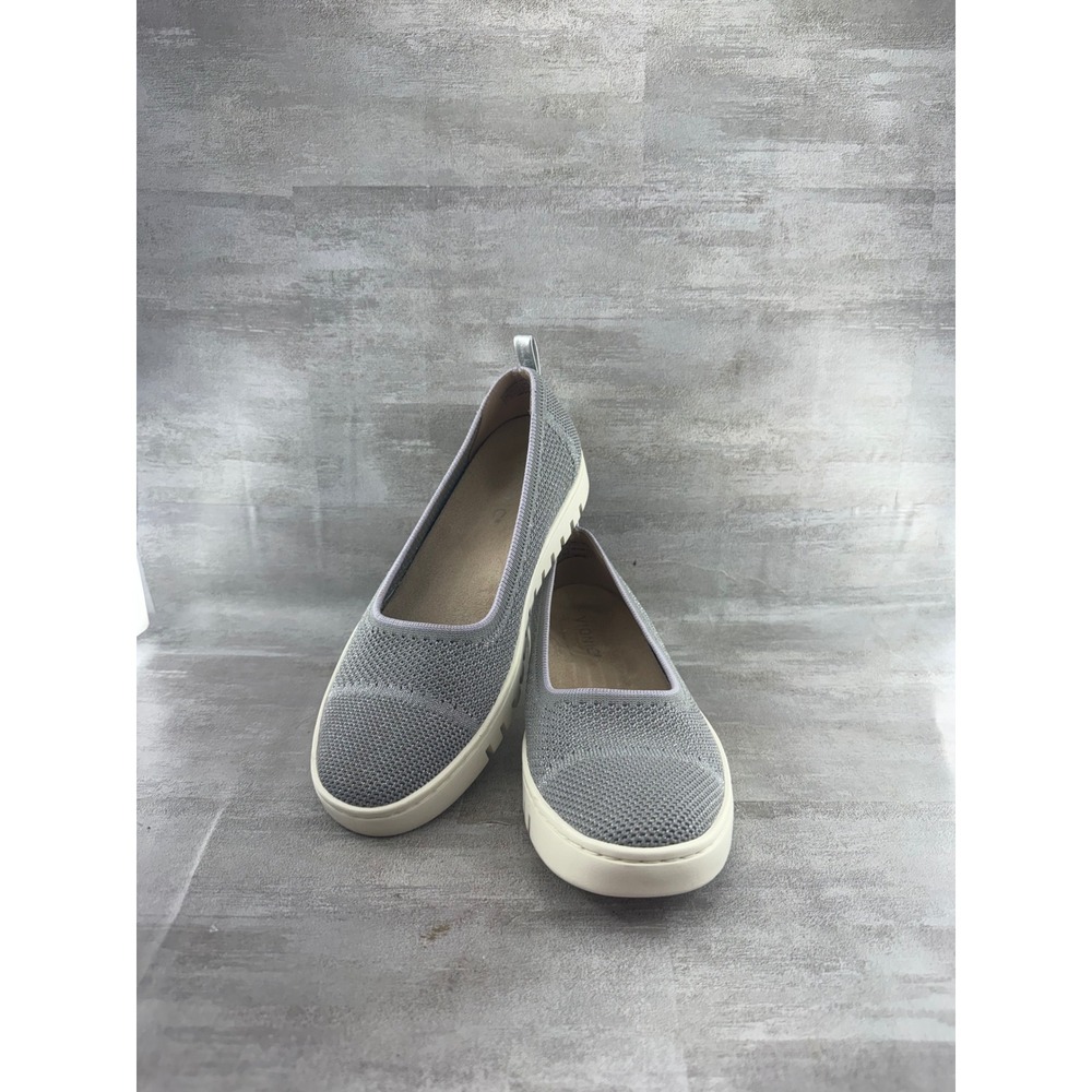 Vionic Uptown Skimmer Knit Grey Slip On Loafer Flats Women Sz 7